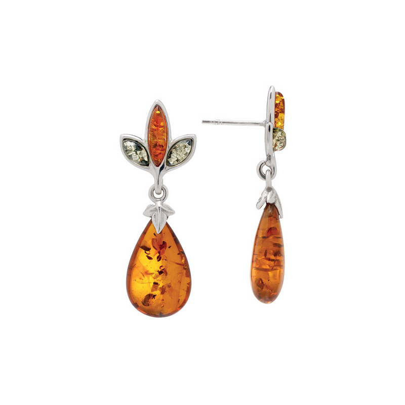 Les boucles d’oreille en ambre