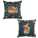 Les deux housses de coussin Alice au pays des merveilles