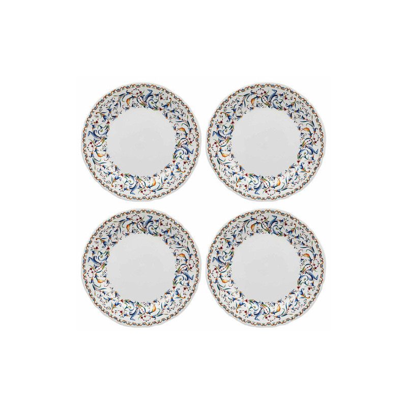 Le lot de 4 assiettes à dessert