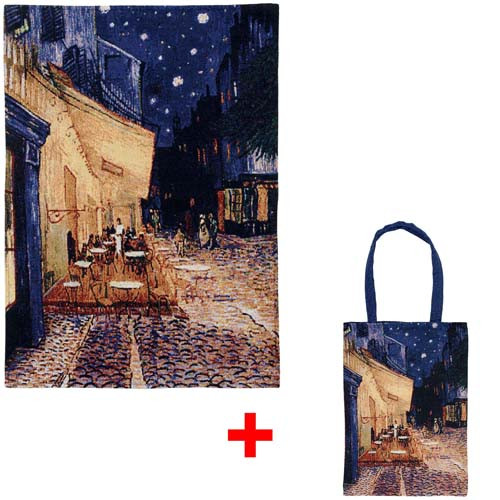 La tapisserie Terrasse du café le soir de Van Gogh