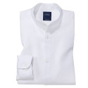 Chemise lin col officier