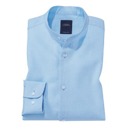 Chemise lin col officier