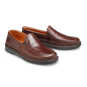 Mocassins confort 5 zones, Pointure : 40, Couleur : Marron, par l’Homme Moderne.