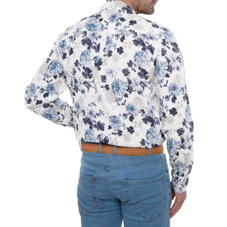 Chemise imprimée coton & lin