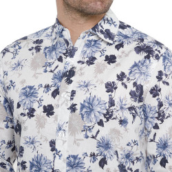 Chemise imprimée coton & lin