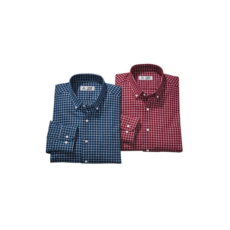 Chemises carreaux flanelle - les 2