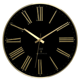 Horloge radiopilotée noir & or (2)