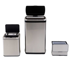 Poubelles automatiques et composteur - les 3
