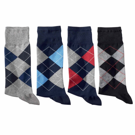 Chaussettes jacquard fil d’Écosse - les 4