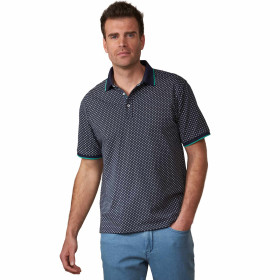 Polo graphic marine, Tour de poitrine : L (104/108), Couleur : Marine, par l’Homme Moderne.