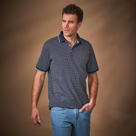 Polo graphic marine