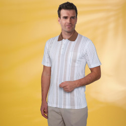 Polo rayures amincissantes