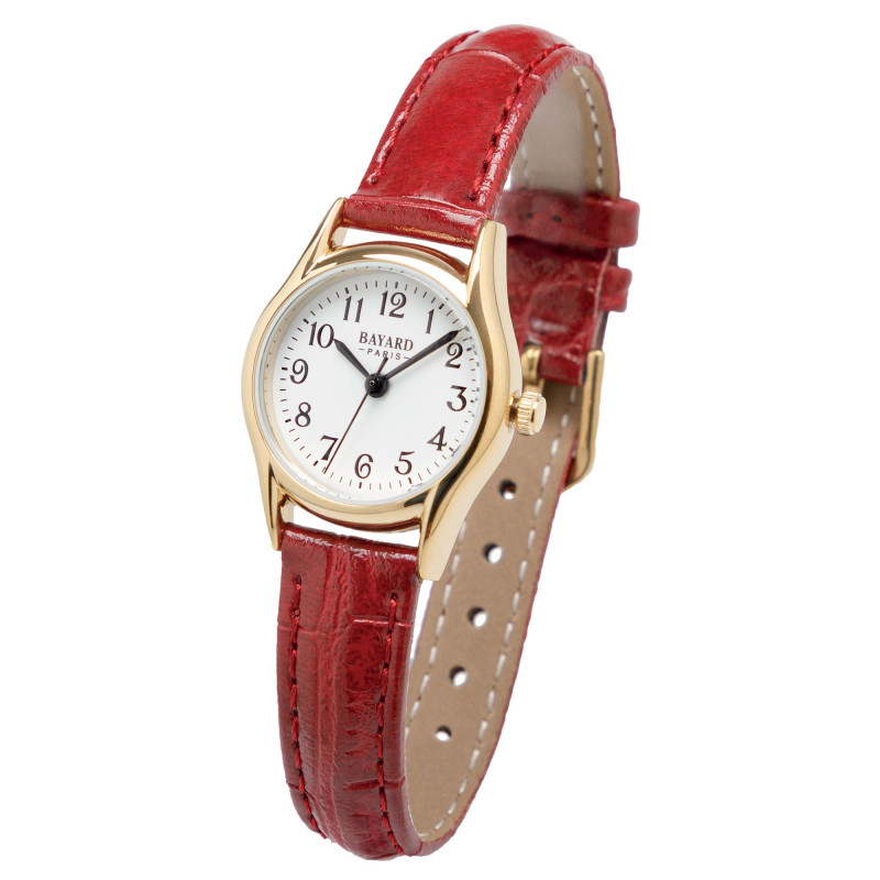La montre en cuir rouge