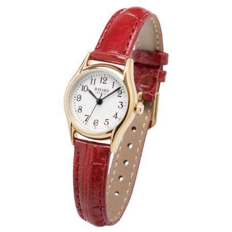 La montre en cuir rouge