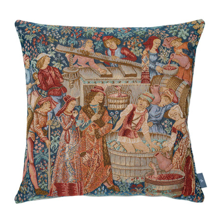La housse de coussin médiévale Le pressoir