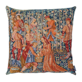 La housse de coussin médiévale La cueillette