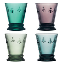 Les verres à eau colorés Abeille