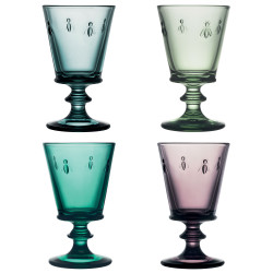 Les verres à vin colorés Abeille