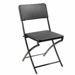 Ensemble de jardin "rotin" (1 table + 4 chaises)