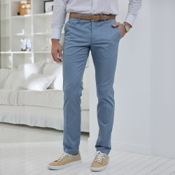 Pantalon coton azur