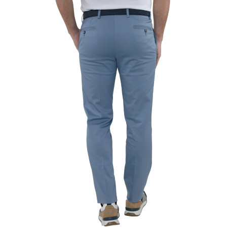 Pantalon coton azur