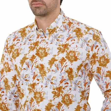 Chemise imprimée curcuma
