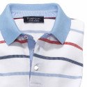 Polo piqué tricolore
