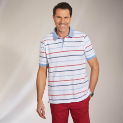 Polo piqué tricolore