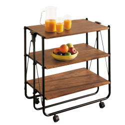 Desserte roulante 3 plateaux