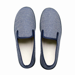 Chaussons chevrons bleu