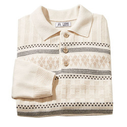 Pull-polo jacquard intarsia