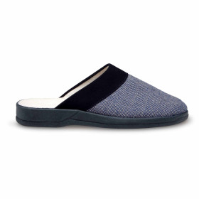 Mules chevrons bleu