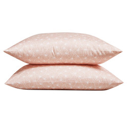 Taie d'oreiller Diamant rose BlanClarence®