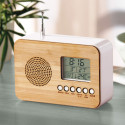 Radio-réveil bambou
