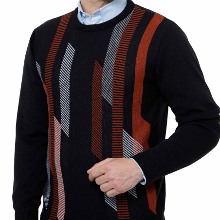 Pull jacquard amincissant