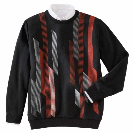 Pull jacquard amincissant