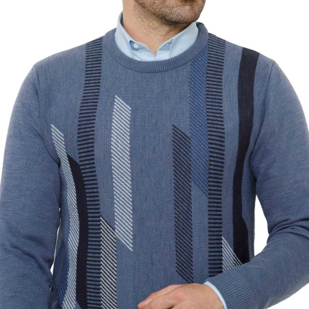 Pull jacquard amincissant - les 2