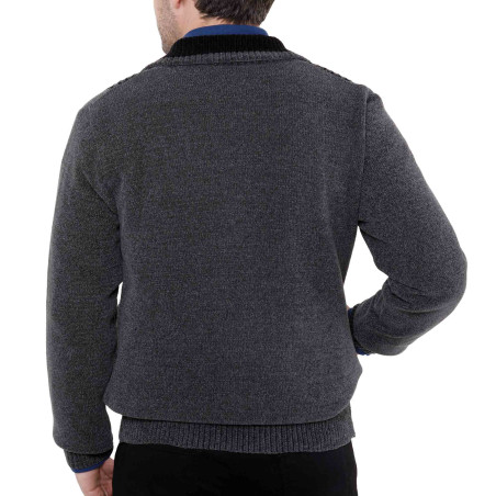 Gilet jacquard velours