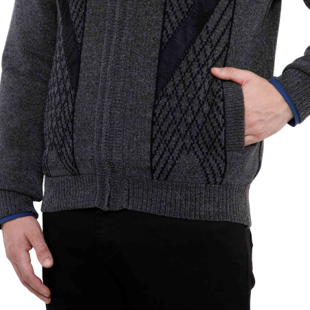 Gilet jacquard velours
