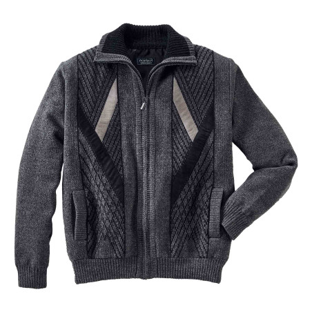 Gilet jacquard velours