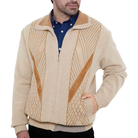 Gilet jacquard velours