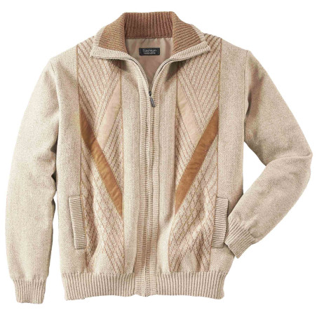 Gilet jacquard velours