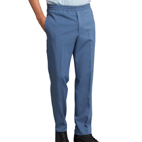 Pantalon ville total confort, Taille : L (46/48), Couleur : Bleu, par l’Homme Moderne.