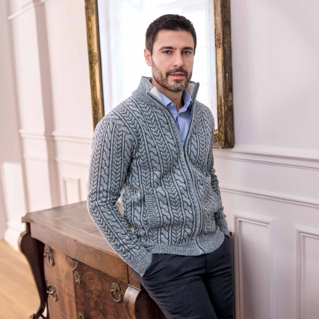 Blouson maille doublé polaire