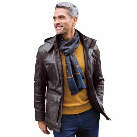 Parka cuir multipoche Pierre Clarence