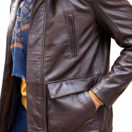 Parka cuir multipoche Pierre Clarence (5)