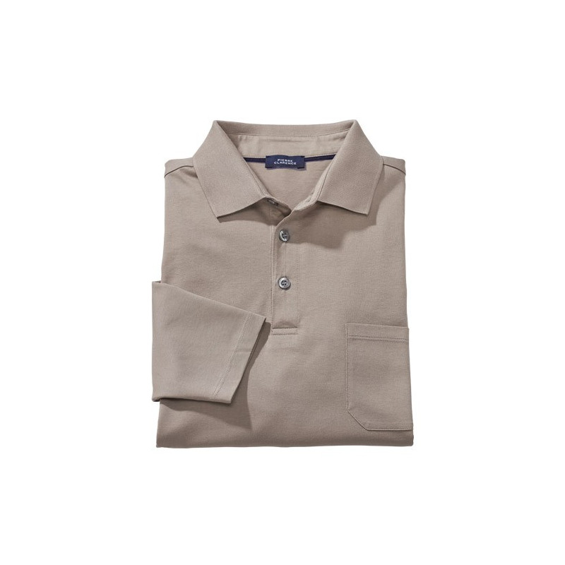 Polo Coton Fil d’Écosse Pierre Clarence Beige