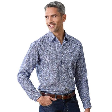 Chemise cachemire-blue