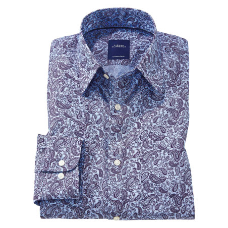Chemise cachemire-blue