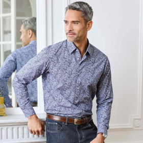 Chemise cachemire-blue
